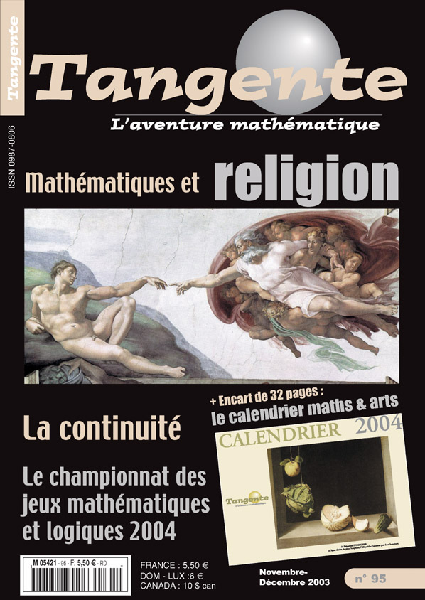 image Tangente n°95 - Mathématiques et religion