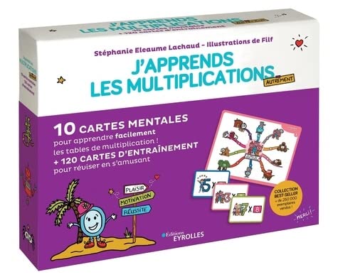 image J'apprends les multiplications autrement: 10 cartes mentales pour apprendre facilement les tables de