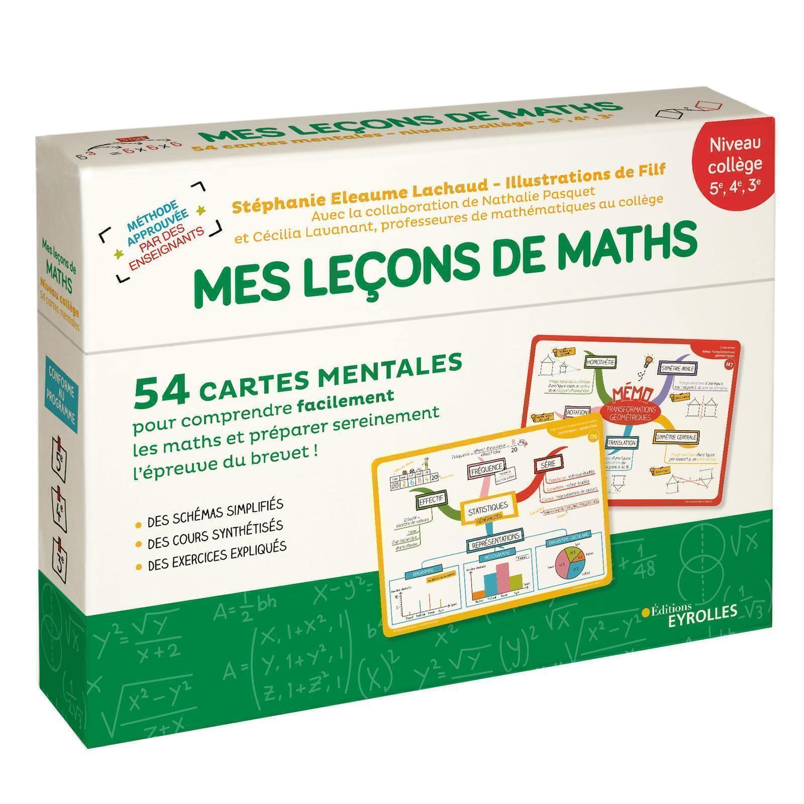 image Mes leçons de maths: 54 cartes mentales pour comprendre facilement la numération, le calcul, la g