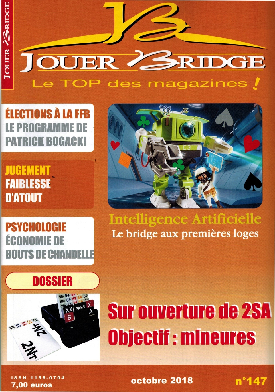 image Jouer Bridge 147 - Sur ouverture de 2 SA objectif : mineures 