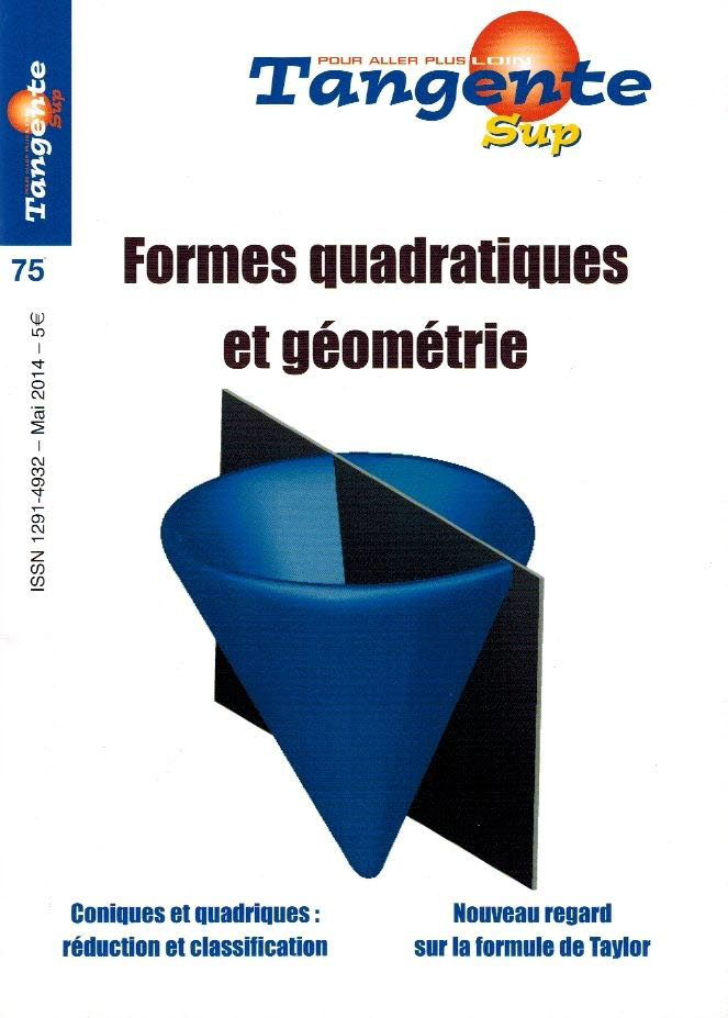 image Tangente Sup 75 - Formes quadratiques et géométrie