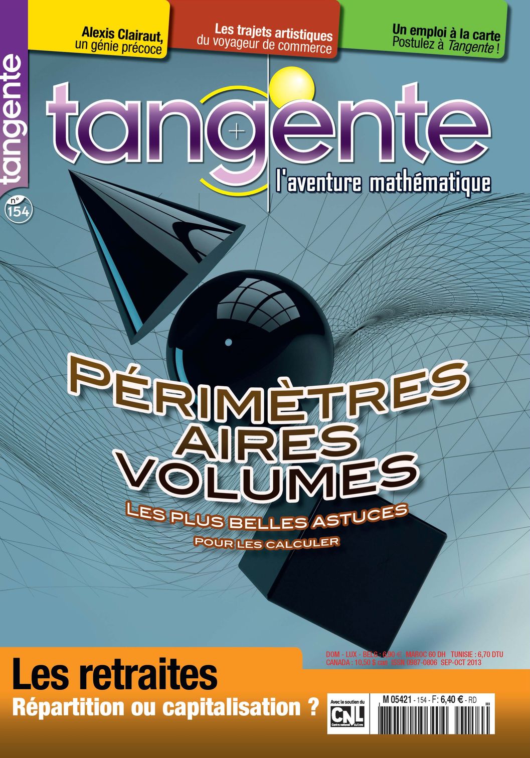 image Tangente n°154 - Périmetres, aires et volumes