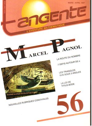 image Tangente n°56 - Marcel Pagnol
