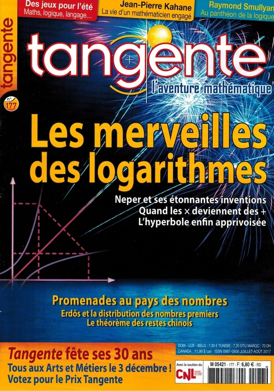 image Tangente n°177 - Les merveilles des logarithmes